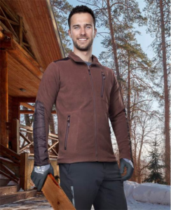 Fleece sweatshirt ARDON®MICHAEL Brown